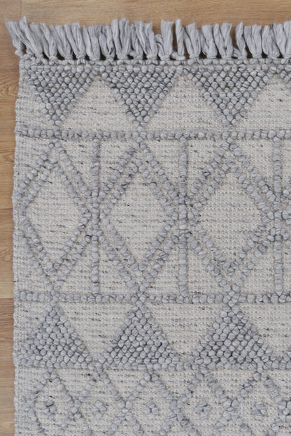 Diego Inca Grey Wool Rug - DIEG01