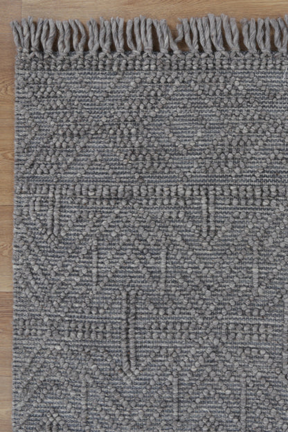 Diego Tribal Grey Multi Wool Rug - DIEG02