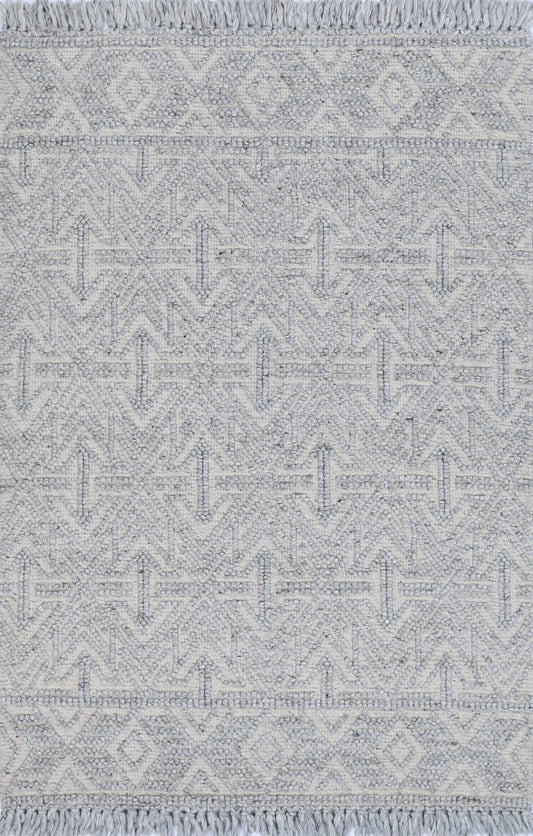 Diego Tribal Grey Wool Rug - DIEG02