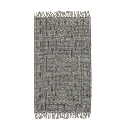 Diego Ornamental Grey Multi Wool Rug - DIEG03