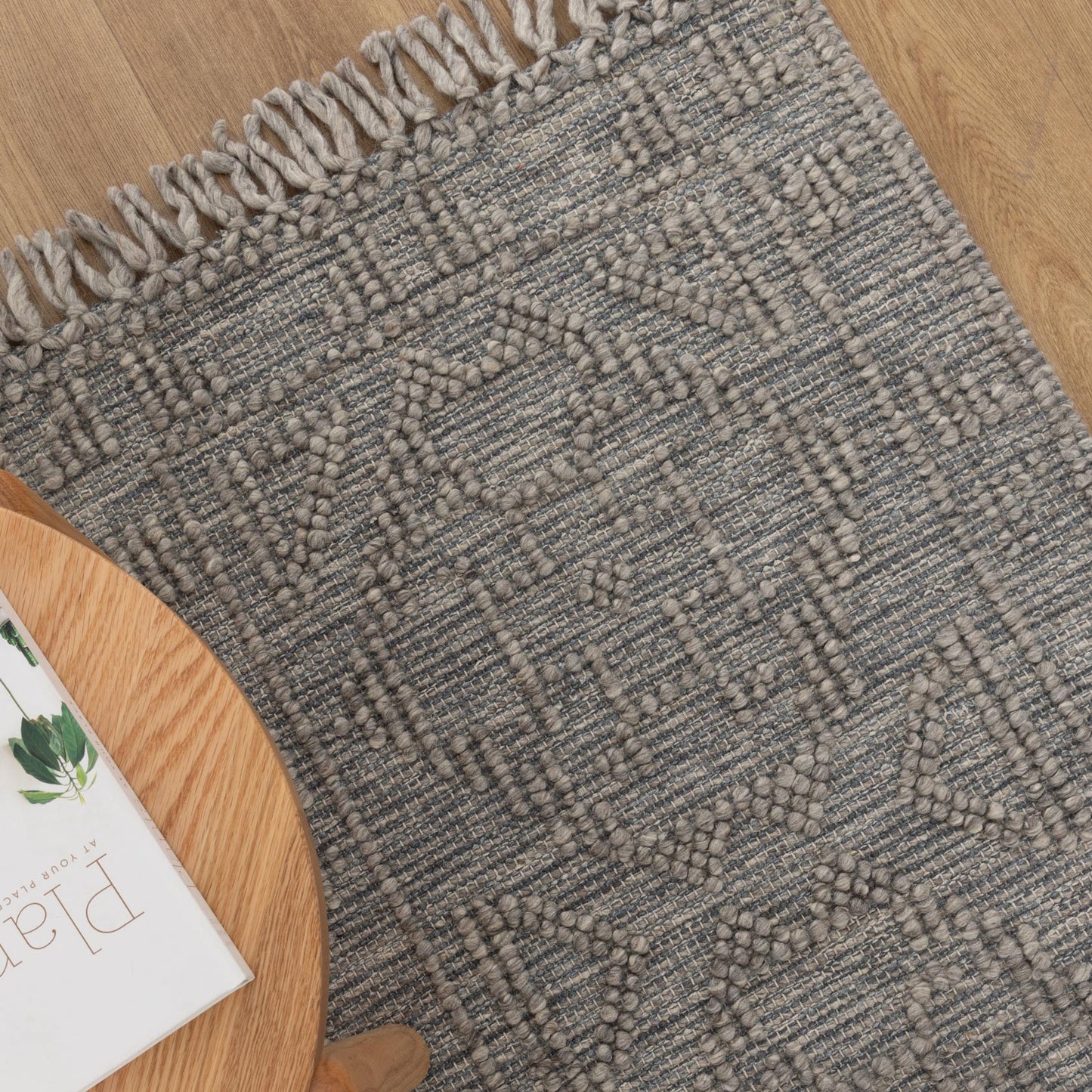 Diego Ornamental Grey Multi Wool Rug - DIEG03