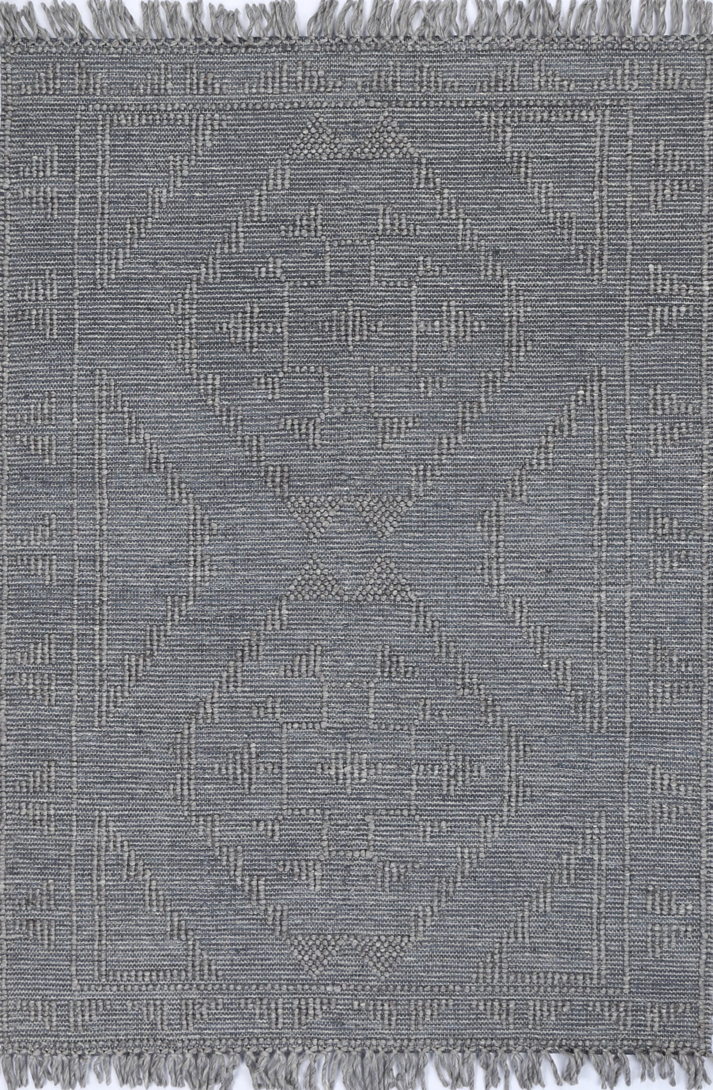 Diego Ornamental Grey Multi Wool Rug - DIEG03