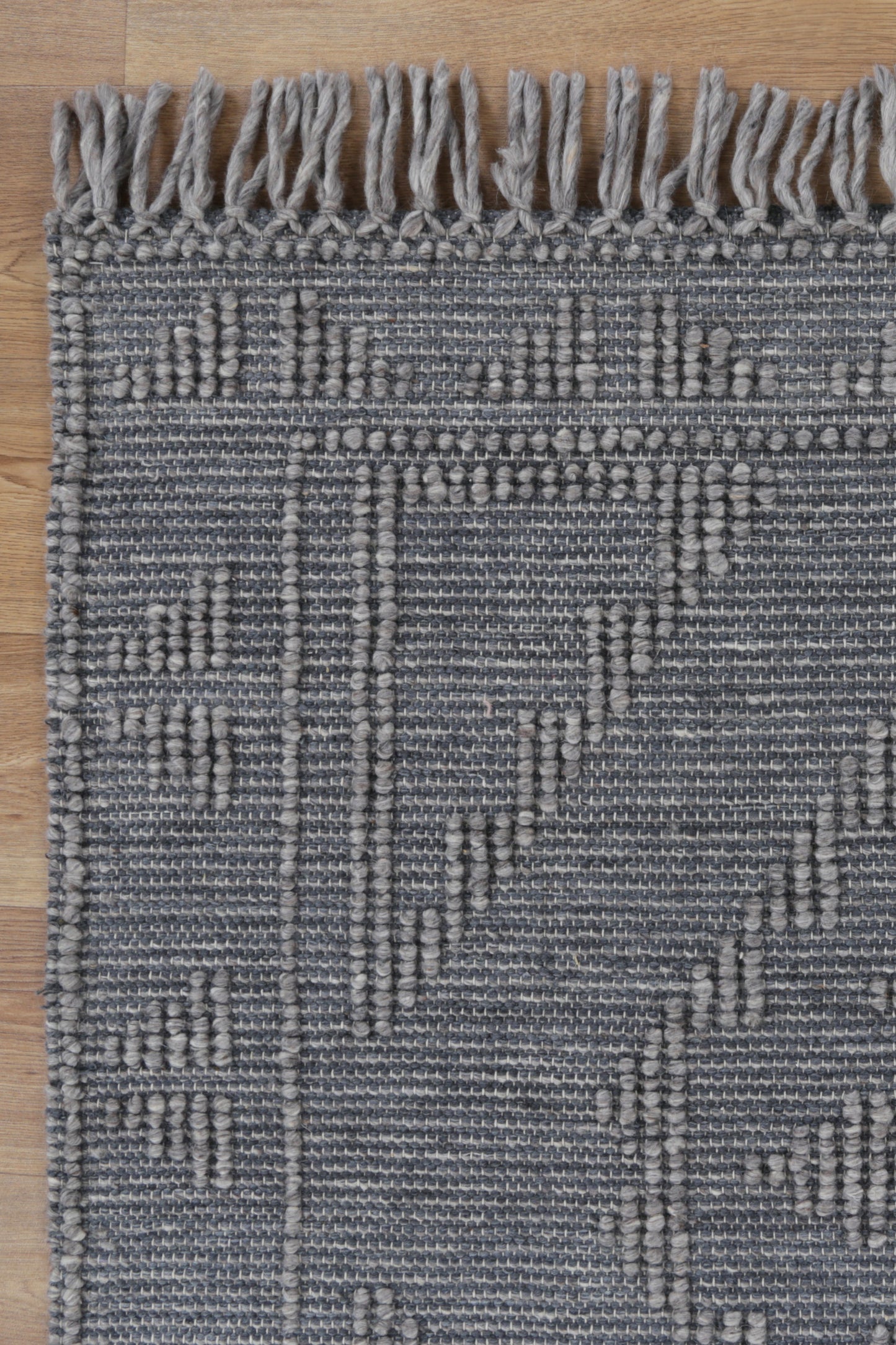 Diego Ornamental Grey Multi Wool Rug - DIEG03