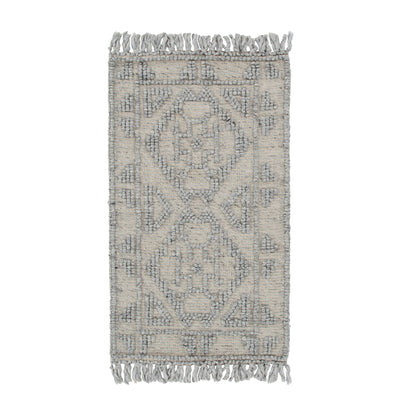 Diego Ornamental Grey Wool Rug - DIEG03