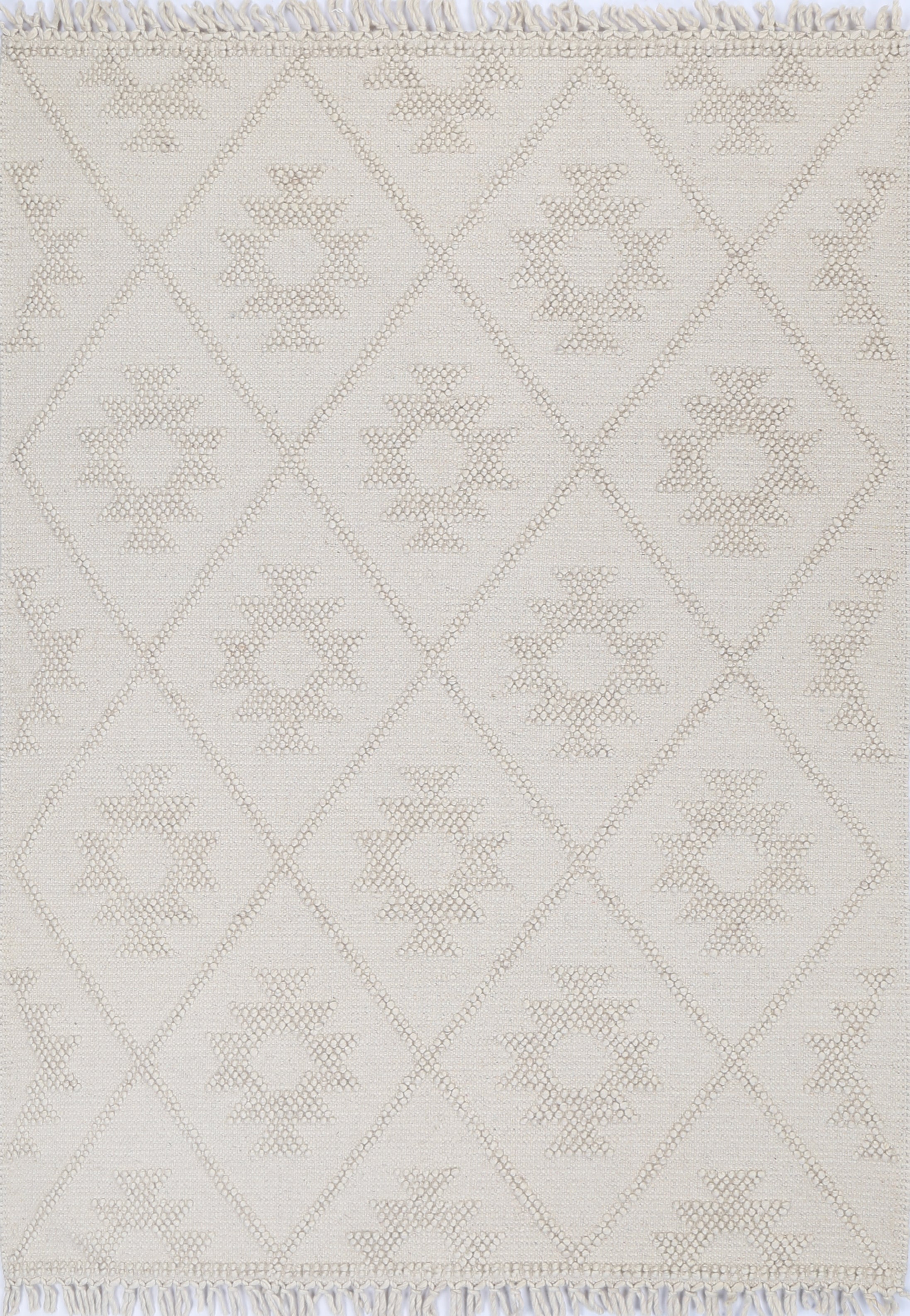 Diego Geometric Beige Wool Rug - DIEG04 – Mirra Interiors