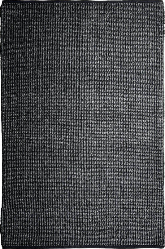 Freya | Loopy Wool Rug Ebony - Mirra Interiors