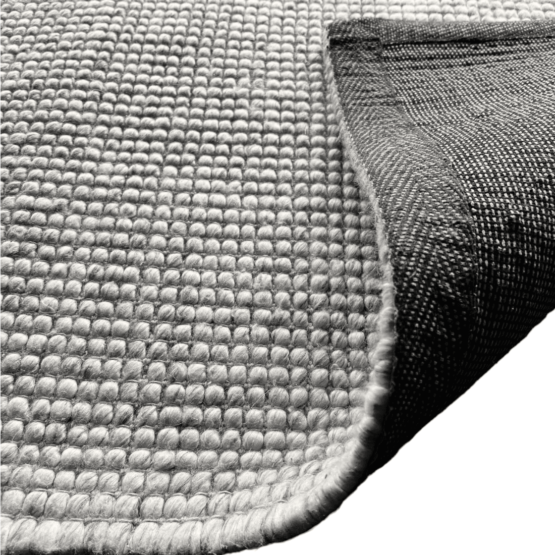 Freya | Loopy Wool Rug Light Grey - Mirra Interiors