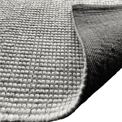 Freya | Loopy Wool Rug Light Grey - Mirra Interiors