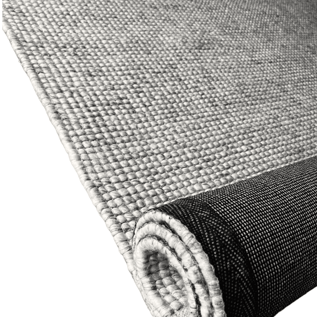 Freya | Loopy Wool Rug Light Grey - Mirra Interiors