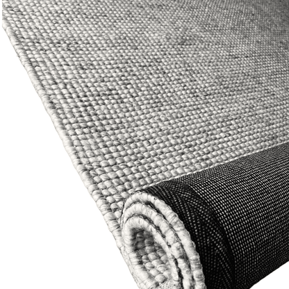 Freya | Loopy Wool Rug Light Grey - Mirra Interiors