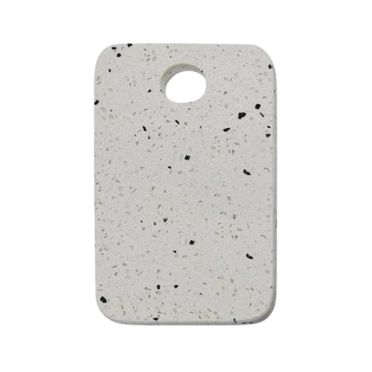 White Terrazzo Serving Board on White Background