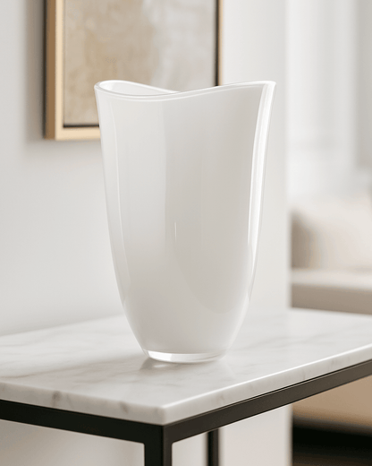 Else | Glass Vase - White (Large) - Mirra Interiors