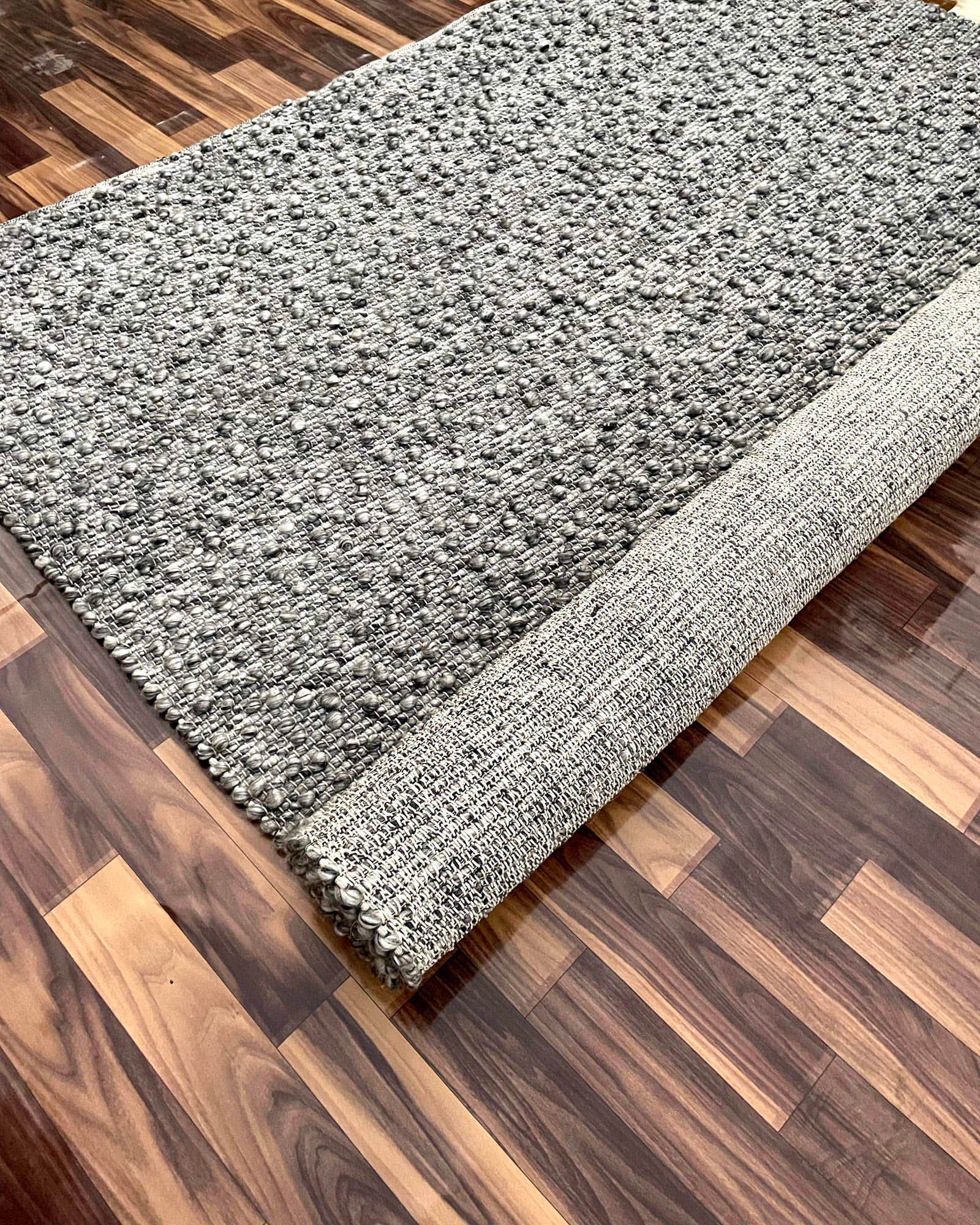 Ingrid | Pebble Wool Rug Dark Grey - Mirra Interiors
