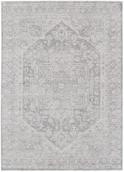 Heritage Distressed Medallion Grey Rug - H103