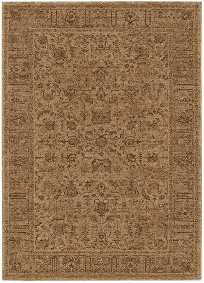 Heritage Distressed Border Mustard Rug - H105