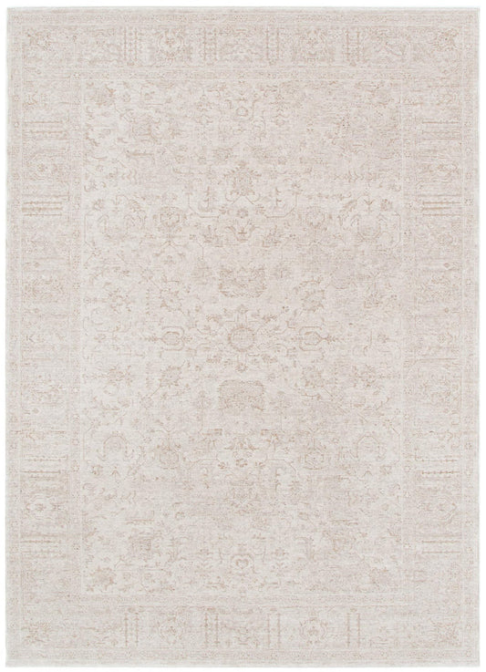 Heritage Distressed Border Beige Rug - H106