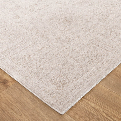 Heritage Distressed Border Beige Rug - H106