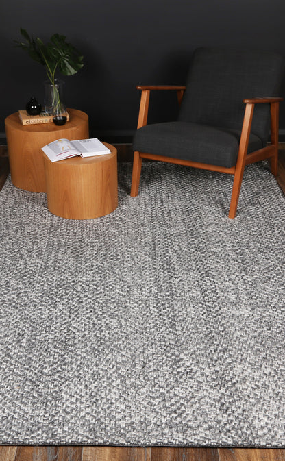 Harlow Chignon | Wool Blend Rug -Charcoal