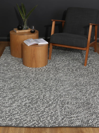 Harlow Loopy | Wool Blend Rug - Charcoal