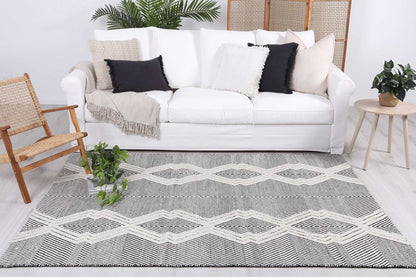 Himalaya | Saw Tribal Wool Rug - Ivory