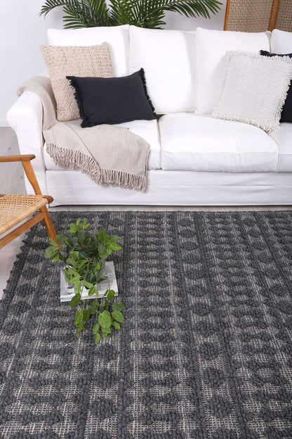 Himalaya | Fine Tribal Wool Rug - Charcoal