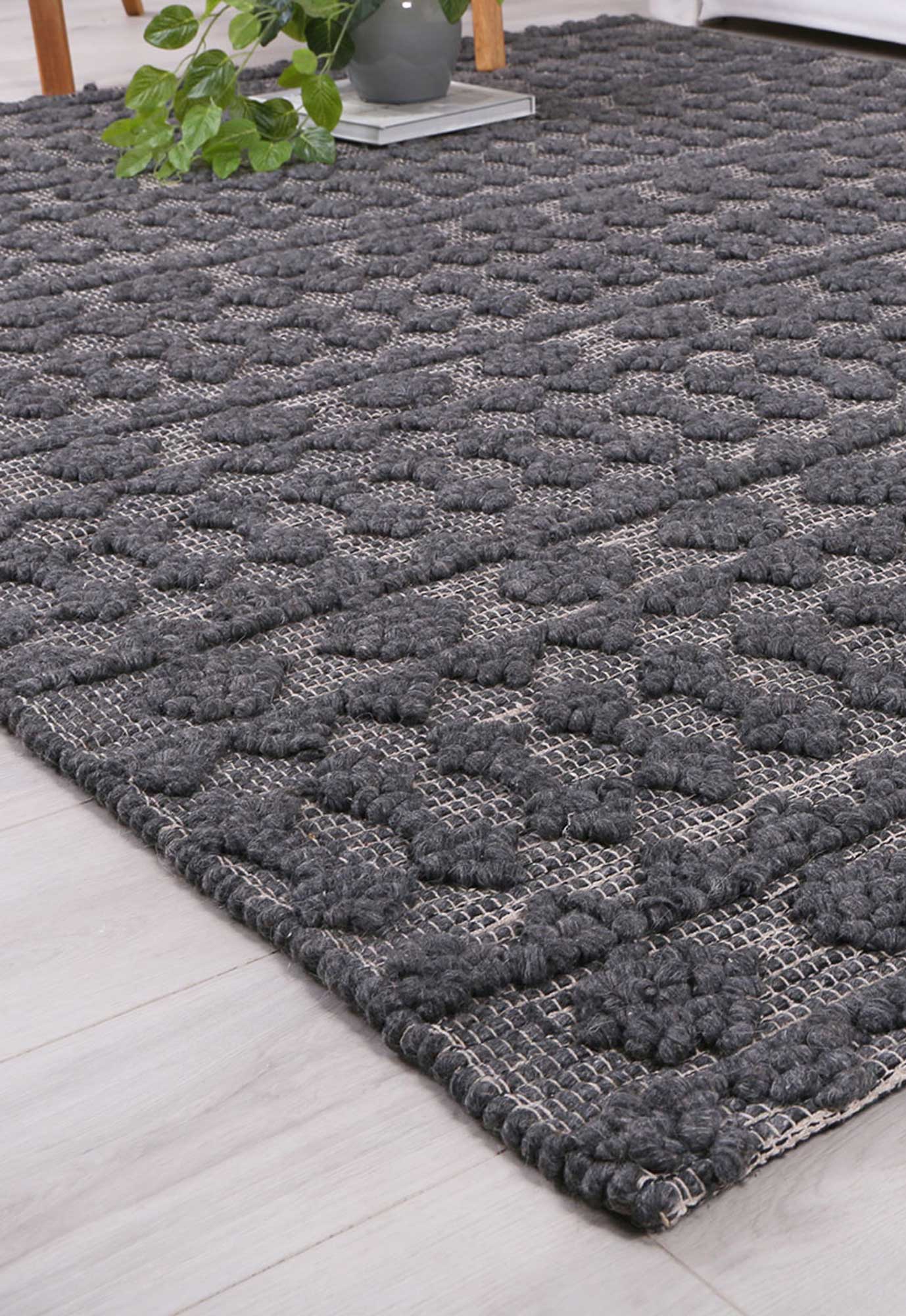 Himalaya | Fine Tribal Wool Rug - Charcoal