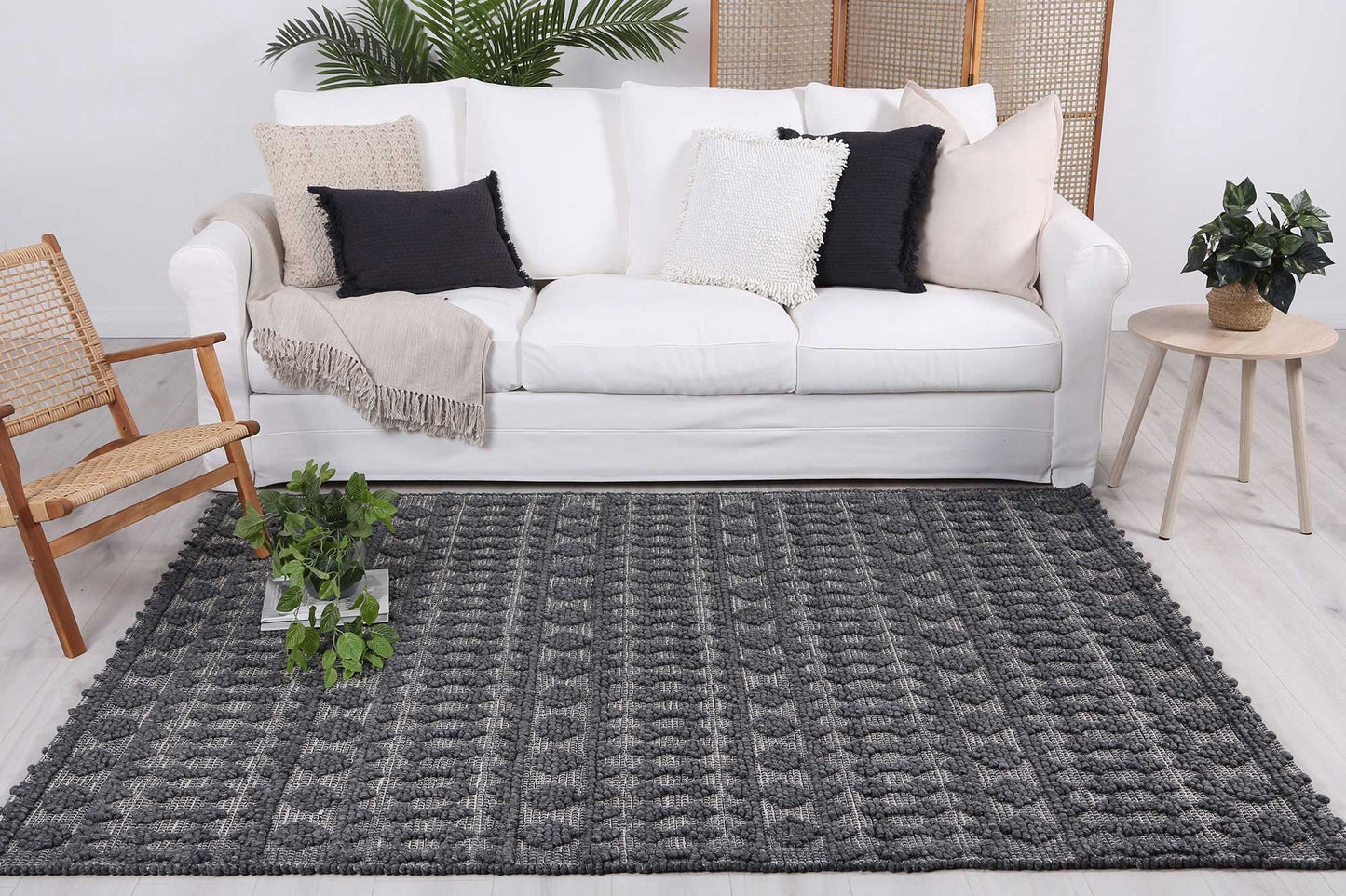 Himalaya | Fine Tribal Wool Rug - Charcoal