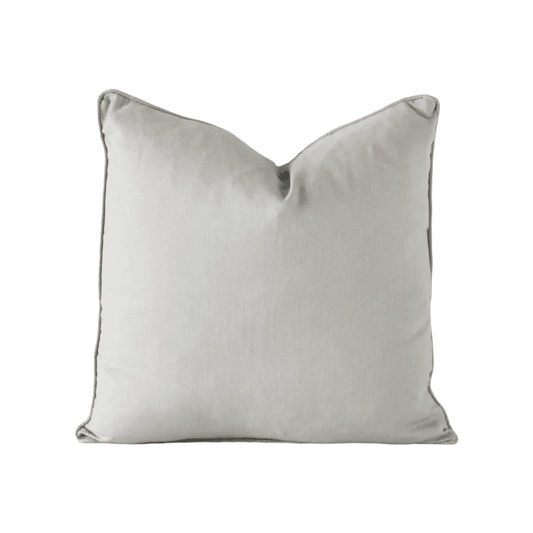Calai | Self-Piped Linen Cushion Smoke Grey - Mirra Interiors