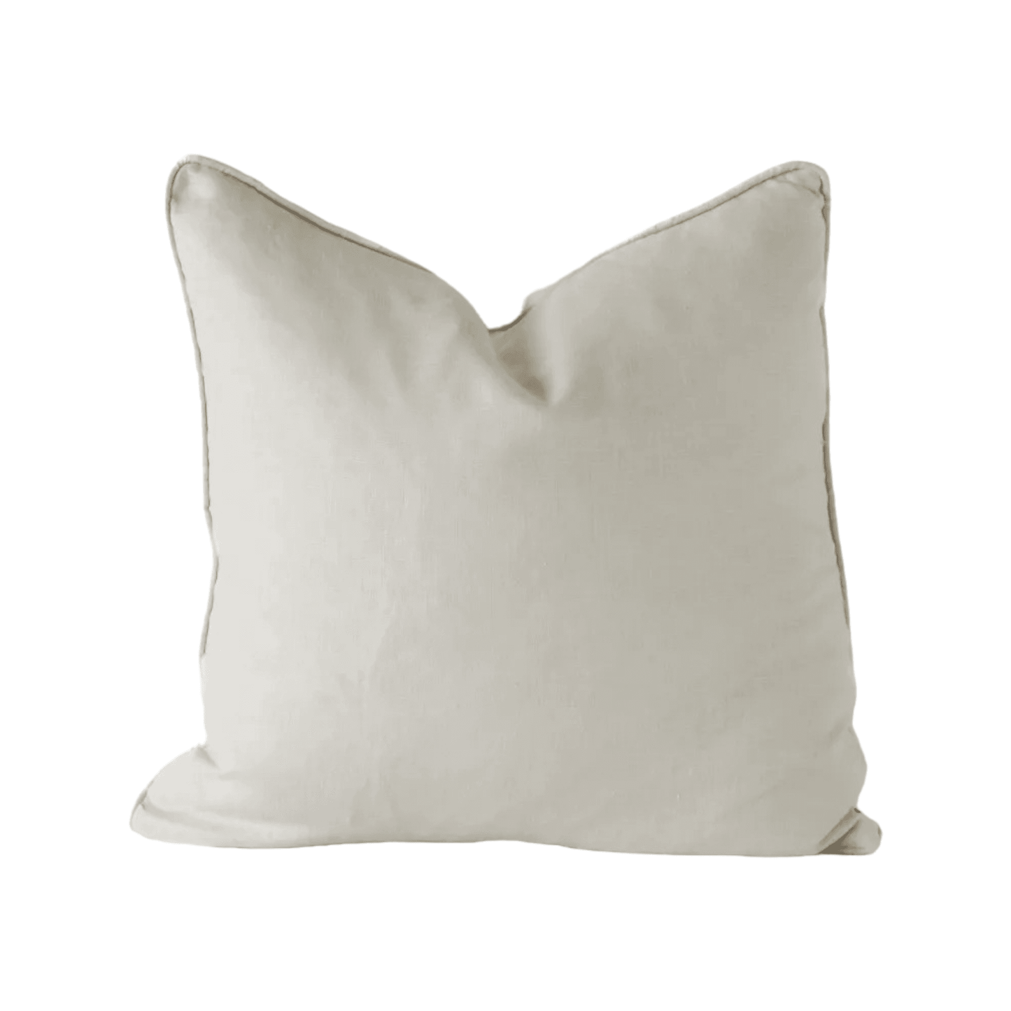 Calai | Self-Piped Linen Cushion Cream - Mirra Interiors