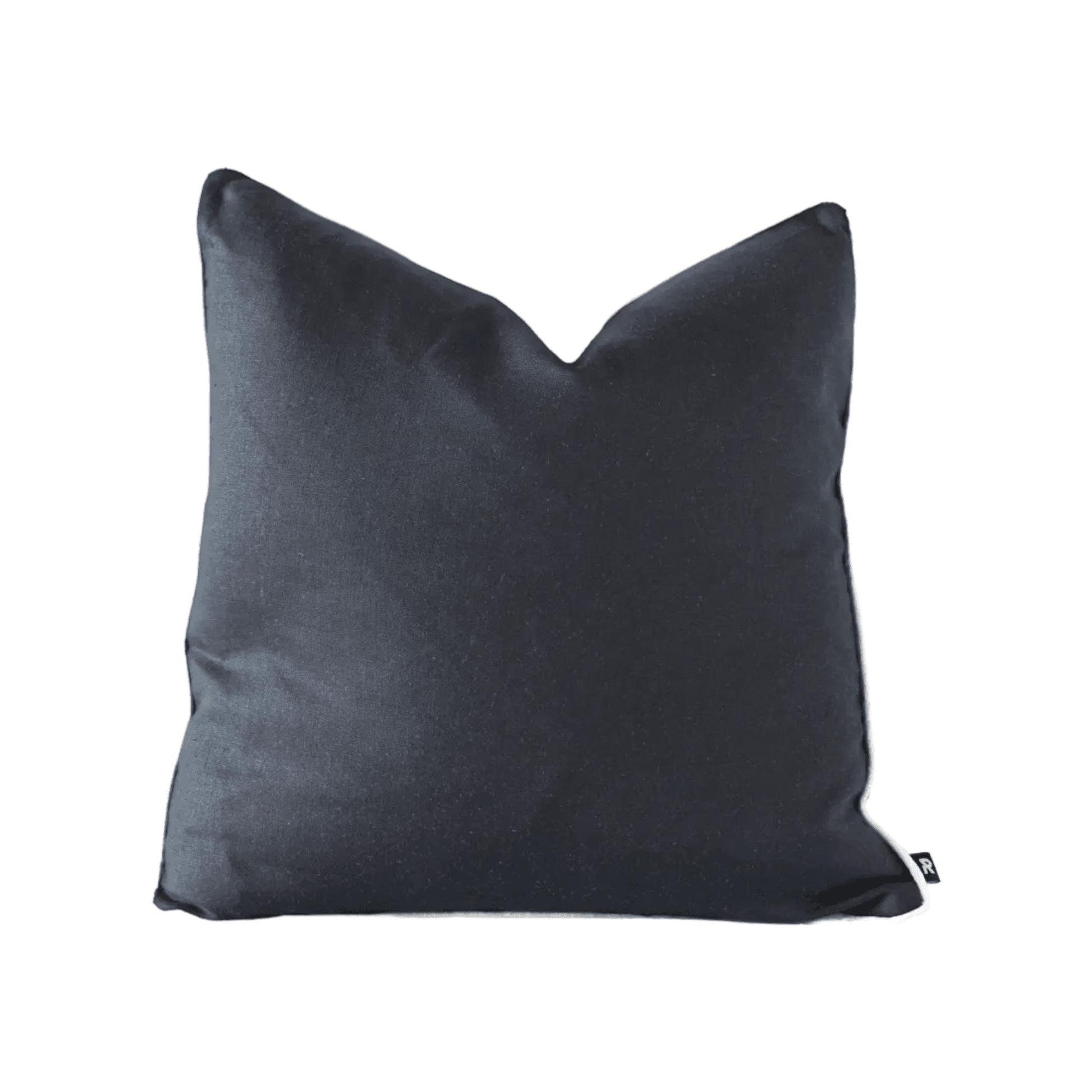 Calai | Contrast-Piped Linen Cushion Black - Mirra Interiors