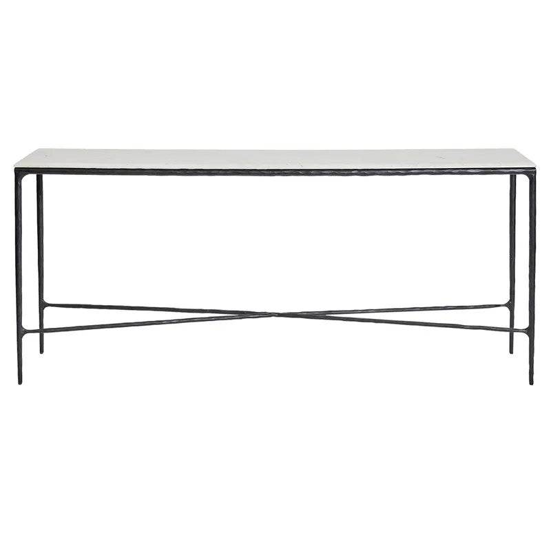 Henderson | Marble Top Console Table Black - Mirra Interiors