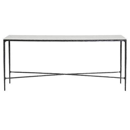 Henderson | Marble Top Console Table Black - Mirra Interiors