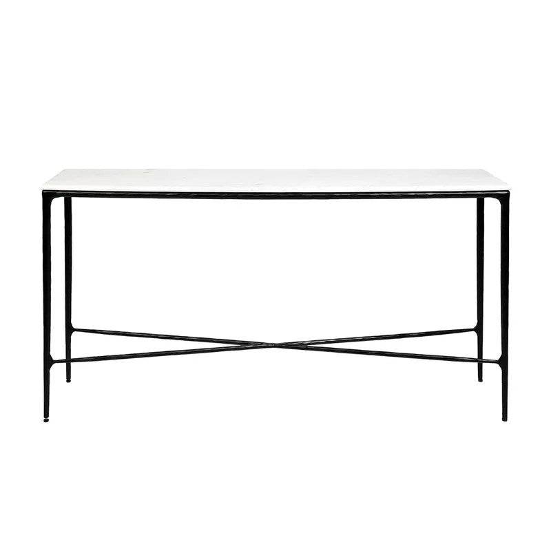 Henderson | Marble Top Console Table Black - Mirra Interiors