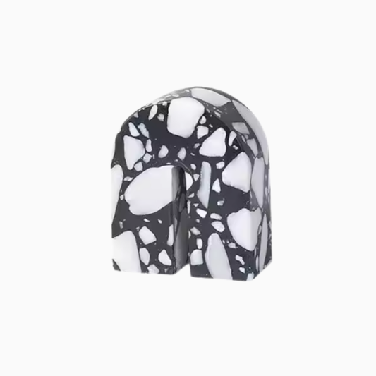 Hide | Terrazzo Arch Sculpture - Black/White