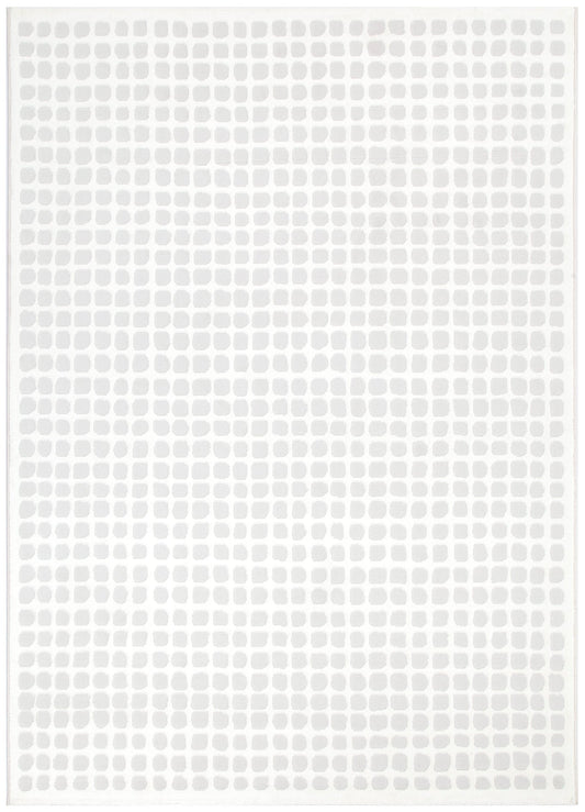 Jade Geometric Shapes Cream Grey Rug - JADE005