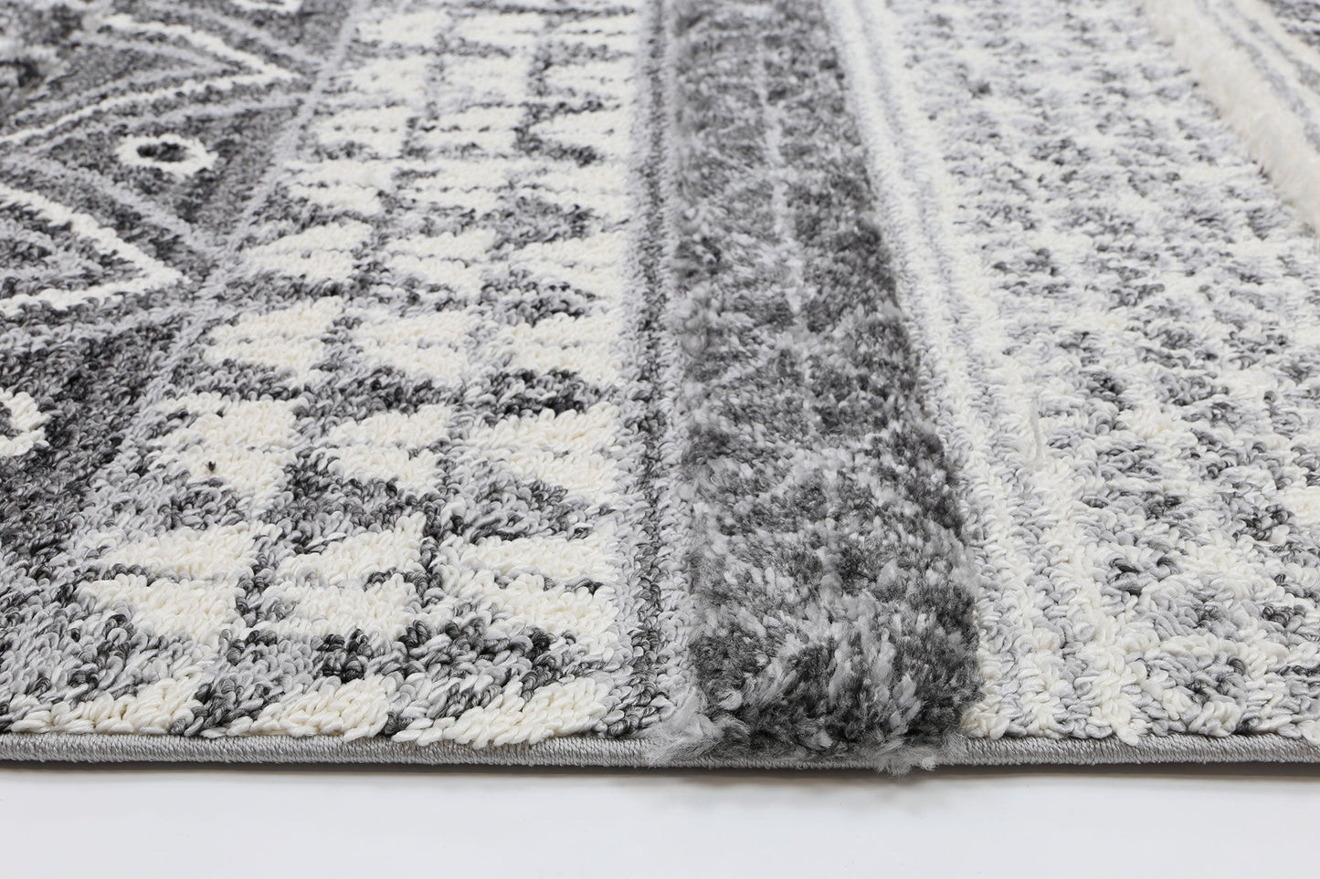 Mono | Tribal Lines Rug - Cream & Anthracite