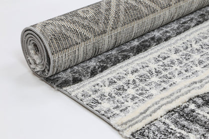 Mono | Tribal Lines Rug - Cream & Anthracite