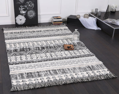 Mono | Tribal Lines Rug - Cream & Anthracite