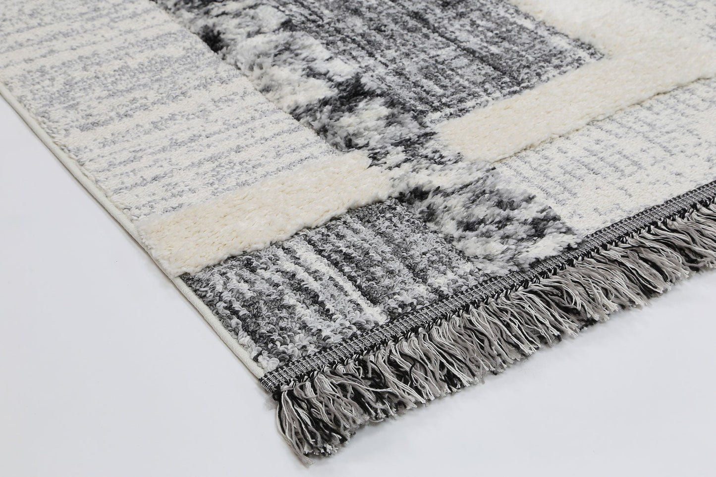 Mono | Tribal Modern Rug - Cream & Anthracite