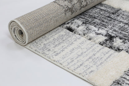 Mono | Tribal Modern Rug - Cream & Anthracite