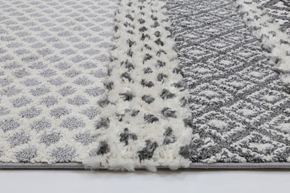 Mono | Tribal Edge Rug - Cream & Anthracite