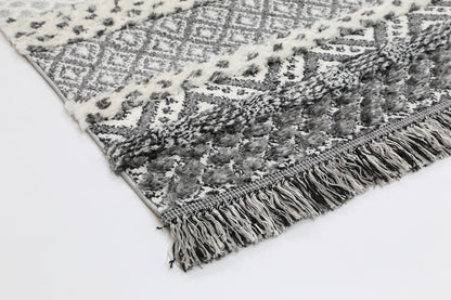 Mono | Tribal Edge Rug - Cream & Anthracite