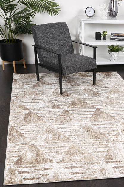 Kimberley | Matrix Geometric Rug - Latte