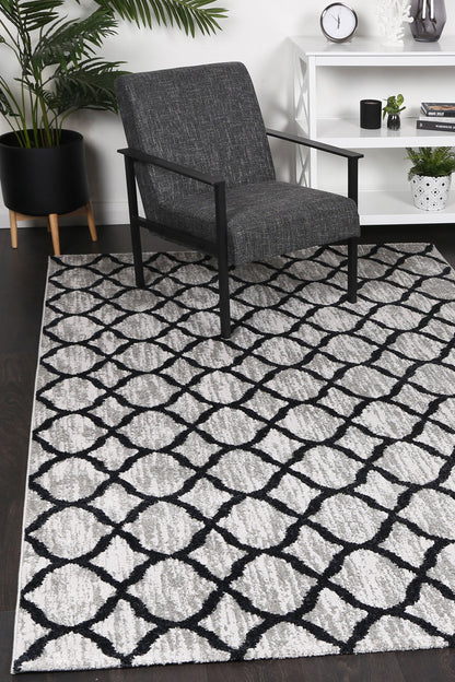Kimber | Repeat Charcoal Contemporary Rug