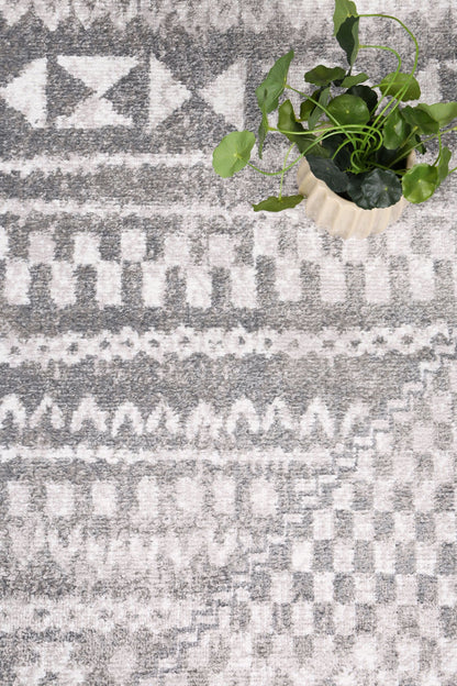 Kimberley | Aztec Contemporary Rug - Grey