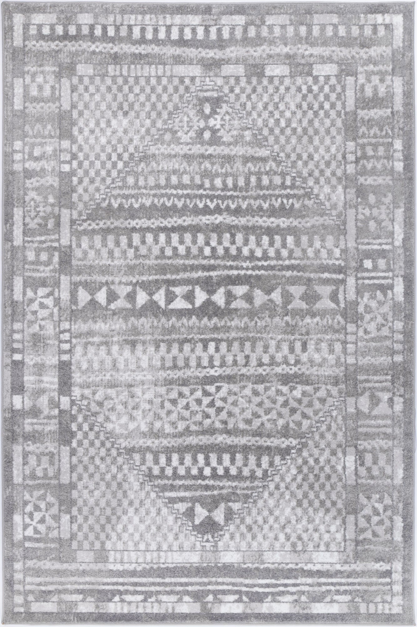 Kimberley | Aztec Contemporary Rug - Grey