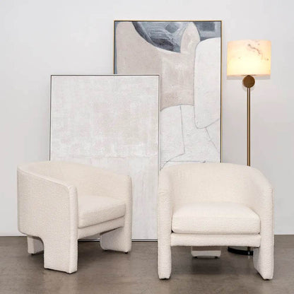 Kendall | Boucle Occasional Chair White - Mirra Interiors