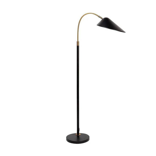 Kenna | Metal Floor Lamp Black & Brass - Mirra Interiors