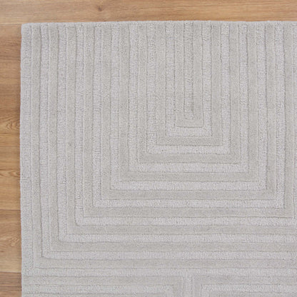 Les Nomades Felix Light Grey Wool Rug