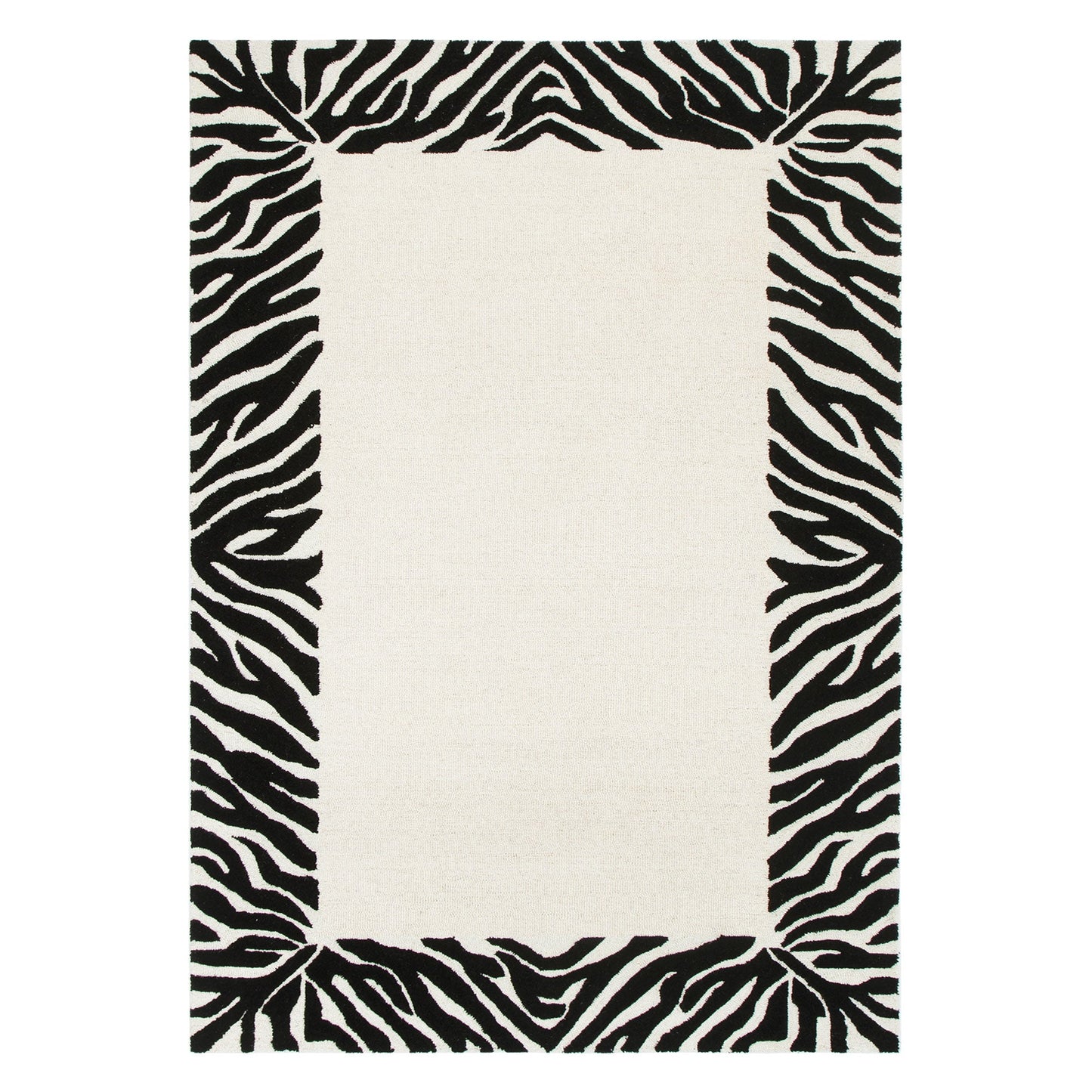 Les Nomades Zanzibar | Wool Rug - Black & White